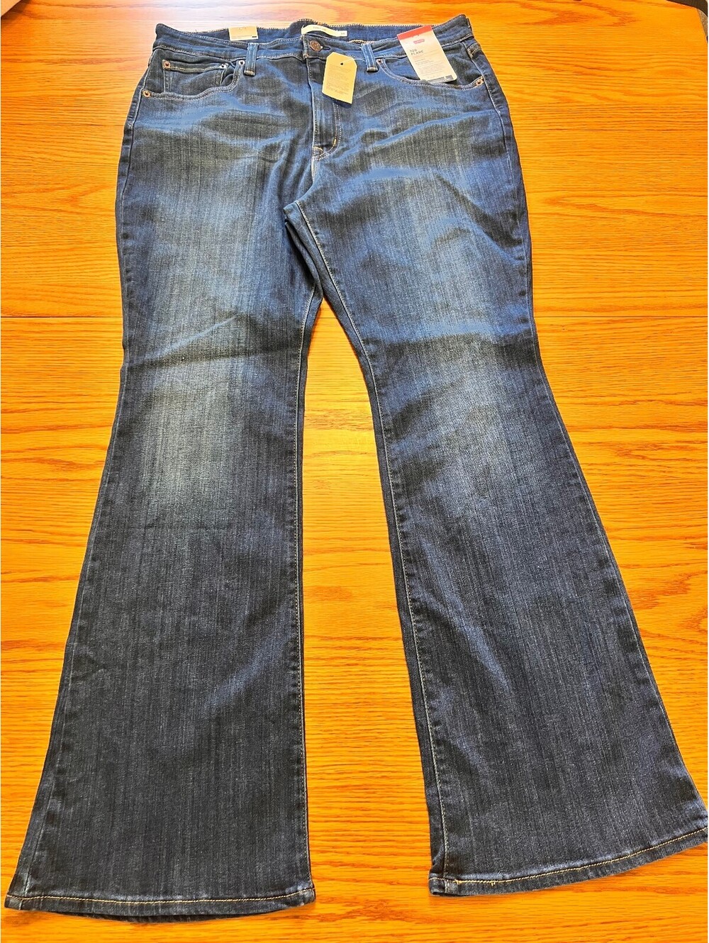 Levi's 726 Flare Jeans 34W 32L Dark Blue Denim